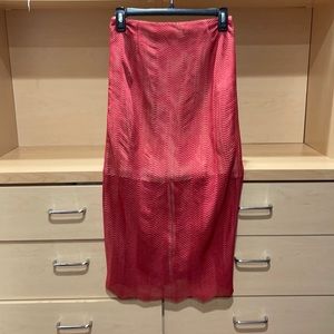 Coral textured skirt